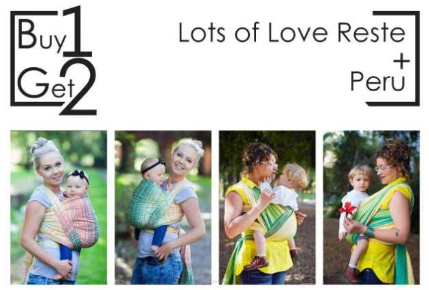 Buy1Get2 Lots of Love Reste 3.6 + Peru RING S baby wrap, baby wraps, babywearing, wrap, wraps, for children, for child, sling, slings, baby sling, baby slings
