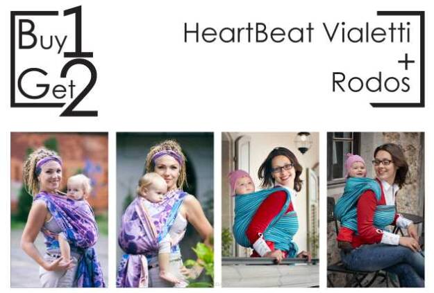 Buy1Get2 HeartBeat Vialetti RING L sp.off. + Rodos 5.2 sp.off. baby wrap, baby wraps, babywearing, wrap, wraps, for children, for child, sling, slings, baby sling, baby slings
