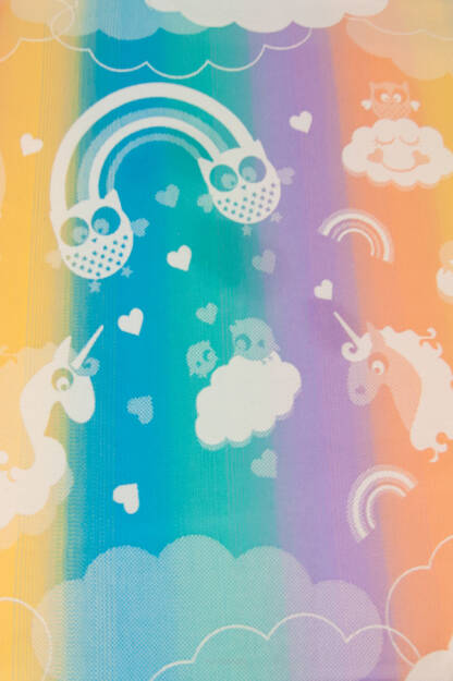 Unicorn Cotton Candy Crazy Rainbow, RING SLING, [100% cotton]