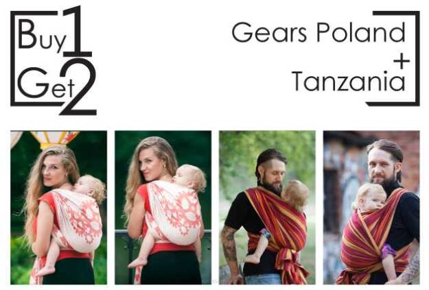 Buy1Get2 Gears Poland 5.2 + Tanzania RING L baby wrap, baby wraps, babywearing, wrap, wraps, for children, for child, sling, slings, baby sling, baby slings