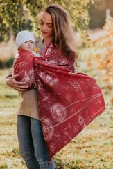 Dandelions Red, Ring Sling [100% cotton]