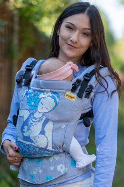 Breastfeeding Sitting Mama Pastel, NatiGrow Adjustable Carrier, [90% cotton, 10% polyester]