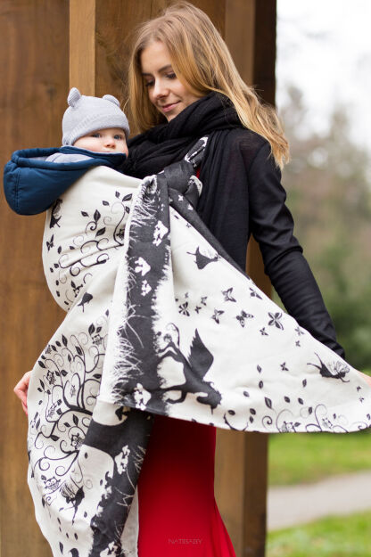 Magical Unicorn Black Pearl, RING SLING, [100% cotton] baby wrap, baby wraps, babywearing, wrap, wraps, for children, for child, sling, slings, baby sling, baby slings