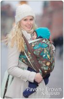 Pavone Brown, WRAP, [50% merino, 50% cotton] baby wrap, baby wraps, babywearing, wrap, wraps, for children, for child, sling, slings, baby sling, baby slings