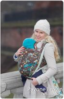 Pavone Brown, WRAP, [50% merino, 50% cotton] baby wrap, baby wraps, babywearing, wrap, wraps, for children, for child, sling, slings, baby sling, baby slings