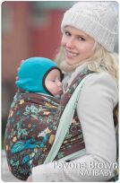 Pavone Brown, WRAP, [50% merino, 50% cotton] baby wrap, baby wraps, babywearing, wrap, wraps, for children, for child, sling, slings, baby sling, baby slings