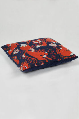 Square Pillow Foxes Orenji