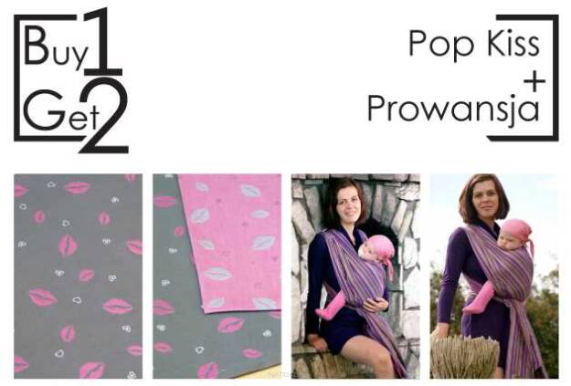 Buy1Get2 Pop Kiss 3.6 + Prowansja RING S baby wrap, baby wraps, babywearing, wrap, wraps, for children, for child, sling, slings, baby sling, baby slings