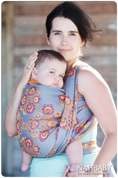 Kurpie Sunset, WRAP, [50% hemp, 50% cotton] baby wrap, baby wraps, babywearing, wrap, wraps, for children, for child, sling, slings, baby sling, baby slings