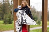 Magical Unicorn Black Pearl, RING SLING, [cotton, glitter] baby wrap, baby wraps, babywearing, wrap, wraps, for children, for child, sling, slings, baby sling, baby slings