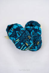 Slippers Starry Night Houses, [100% cotton]