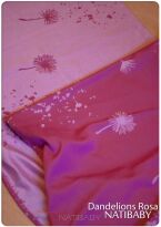 Dandelions Rosa, RING SLING, [70% cotton, 30% silk] baby wrap, baby wraps, babywearing, wrap, wraps, for children, for child, sling, slings, baby sling, baby slings