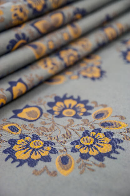 Folk Chamois Blue, WRAP, [ 50% Cotton, 25% Merino Wool, 25% Silk]