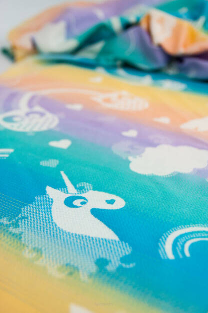 Unicorn Cotton Candy Crazy Rainbow, WRAP, [100% cotton]