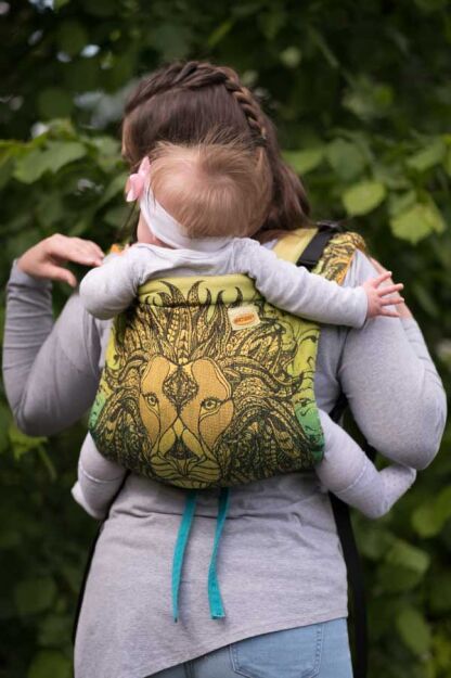 Friendly Lion Viridi, ONBUHIMO CARRIER, [25% linen, 75% cotton]