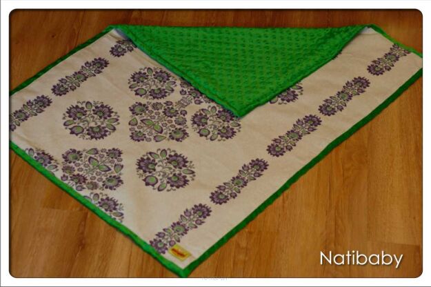 Blanket NatiBlanket Kurpie Purple Natibaby Kurpie-Purple-1-.JPG