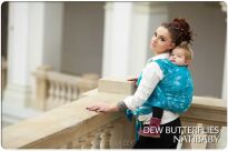 Dew Butterflies, RING SLING, [70% cotton, 30% silk] baby wrap, baby wraps, babywearing, wrap, wraps, for children, for child, sling, slings, baby sling, baby slings