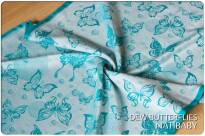 Dew Butterflies, RING SLING, [70% cotton, 30% silk] baby wrap, baby wraps, babywearing, wrap, wraps, for children, for child, sling, slings, baby sling, baby slings
