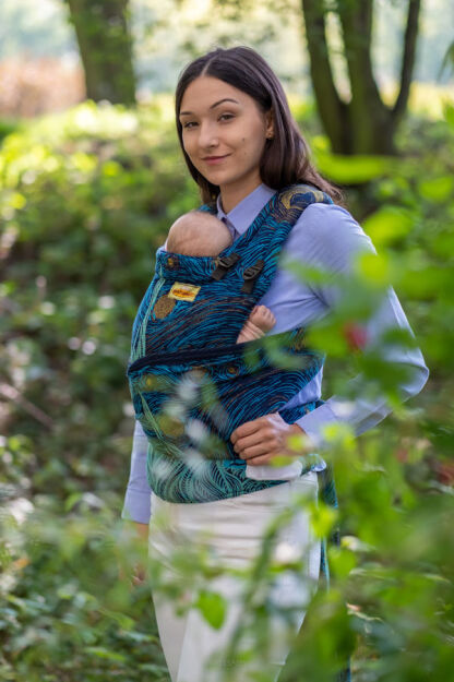 Starry Night Glitter, Half Buckle Grow Carrier, [93% cotton, 7% polyester]