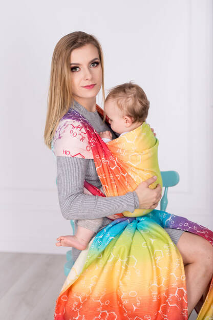 Oxytocin Rainbow Ii, WRAP, [100% cotton], sp.off. baby wrap, baby wraps, babywearing, wrap, wraps, for children, for child, sling, slings, baby sling, baby slings