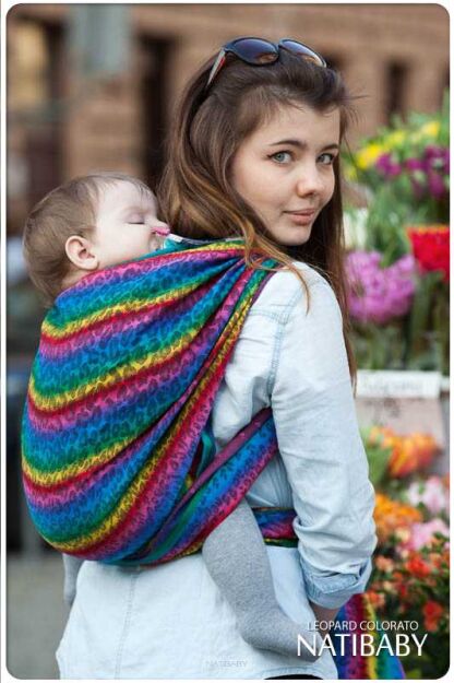Leopard Colorato, WRAP, [70% cotton, 30% hemp] baby wrap, baby wraps, babywearing, wrap, wraps, for children, for child, sling, slings, baby sling, baby slings
