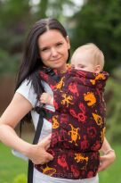 Funny Creatures Fire, NATIGO CARRIER, [100% cotton] baby carrier, baby carriers, ergonomic baby carrier, ergonomic baby carriers, ssc carrier, ssc carriers, ssc baby carrier, ssc baby carriers