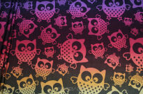 Mysterious Owls Night, [70% cotton, 30% linen] baby wrap, baby wraps, babywearing, wrap, wraps, for children, for child, sling, slings, baby sling, baby slings