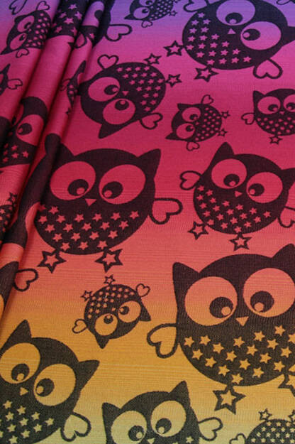 Mysterious Owls Night, [60% cotton, 40% linen]