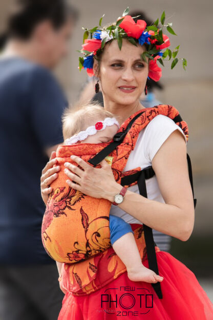 Glowing Phoenix Laranja, NATIGO CARRIER, [100% cotton]