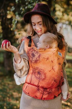 Dandelions Orange, NATIGO CARRIER [100% cotton]