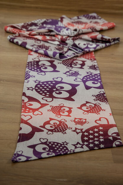 Doll Wrap Owls Purple