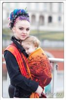 Glowing Phoenix, WRAP, [100% cotton] baby wrap, baby wraps, babywearing, wrap, wraps, for children, for child, sling, slings, baby sling, baby slings