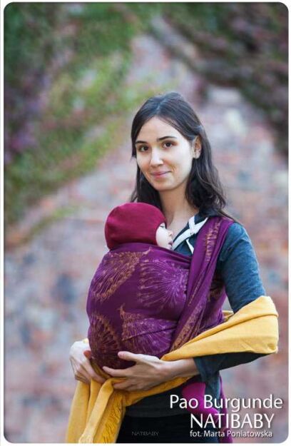 Pao Burgunde, WRAP, [70% cotton, 30% linen] baby wrap, baby wraps, babywearing, wrap, wraps, for children, for child, sling, slings, baby sling, baby slings