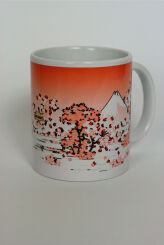 NatiMug Mount Fuji Seen Though Cherry Blossom