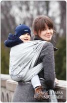 Spring In Japan, RING SLING, gath.shoul., [75% cotton, 25% linen] baby wrap, baby wraps, babywearing, wrap, wraps, for children, for child, sling, slings, baby sling, baby slings