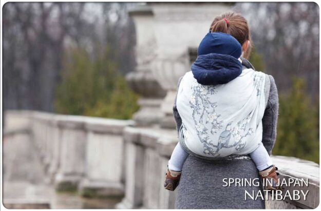 Spring In Japan, RING SLING, gath.shoul., [75% cotton, 25% linen] baby wrap, baby wraps, babywearing, wrap, wraps, for children, for child, sling, slings, baby sling, baby slings