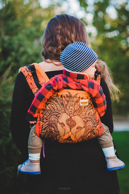 Friendly Lion Red, ONBUHIMO CARRIER, [100% cotton]