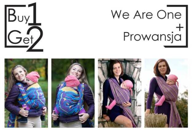 Buy1Get2 We Are One 5.2 + Prowansja RING L baby wrap, baby wraps, babywearing, wrap, wraps, for children, for child, sling, slings, baby sling, baby slings