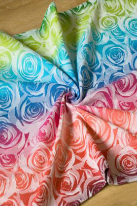 Roses Rainbow 2, RING SLING, [100% cotton]