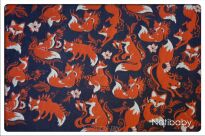 Foxes Orenji, WRAP, [50% cotton, 25% linen, 25% merino] baby wrap, baby wraps, babywearing, wrap, wraps, for children, for child, sling, slings, baby sling, baby slings