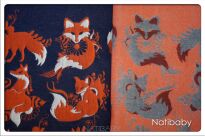 Foxes Orenji, WRAP, [50% cotton, 25% linen, 25% merino] baby wrap, baby wraps, babywearing, wrap, wraps, for children, for child, sling, slings, baby sling, baby slings