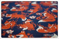 Foxes Orenji, WRAP, [50% cotton, 25% linen, 25% merino] baby wrap, baby wraps, babywearing, wrap, wraps, for children, for child, sling, slings, baby sling, baby slings