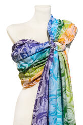 Roses White Rainbow #1, RING SLING, [100% cotton]