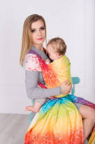 Oxytocin Rainbow, RING SLING, gath.shoul., [100% cotton] baby wrap, baby wraps, babywearing, wrap, wraps, for children, for child, sling, slings, baby sling, baby slings