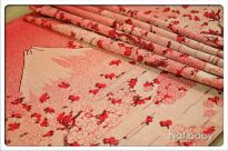 Mount Fuji Seen Through Cherry Blossom Crema, RING SLING, gath.shoul., [75% cotton, 25% linen] baby wrap, baby wraps, babywearing, wrap, wraps, for children, for child, sling, slings, baby sling, baby slings