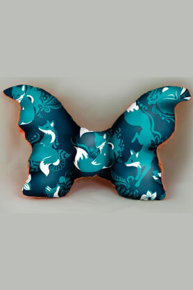 Pillow Natillon Foxes Blue