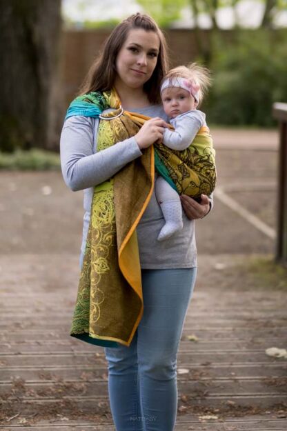 Friendly Lion Viridi, RING SLING,  [25% linen, 75% cotton]