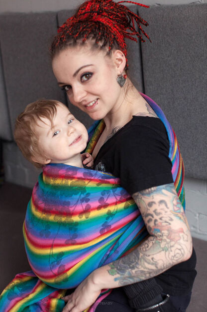 Clovers Rainbow, RING SLING [100% cotton]