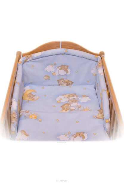 Teddies on the cloud blue (6 pieces set)