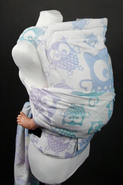 Magical Owls Aurora Glitter, HALF BUCKLE CARRIER, [100% cotton] baby carrier, baby carriers, ergonomic baby carrier, ergonomic baby carriers, ssc carrier, ssc carriers, ssc baby carrier, ssc baby carriers